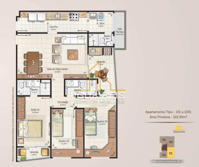 Apartamento à venda com 3 quartos, 102m² - Foto 21